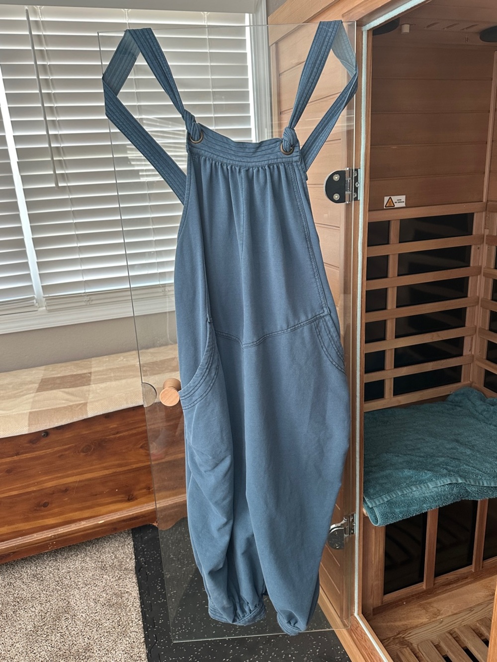 Blue Women's Relaxed Overalls Jumpsuit